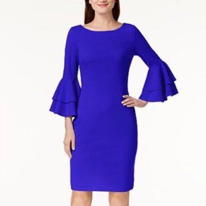 Calvin Klein Tiered Sleeve Sheath Dress .NWT!